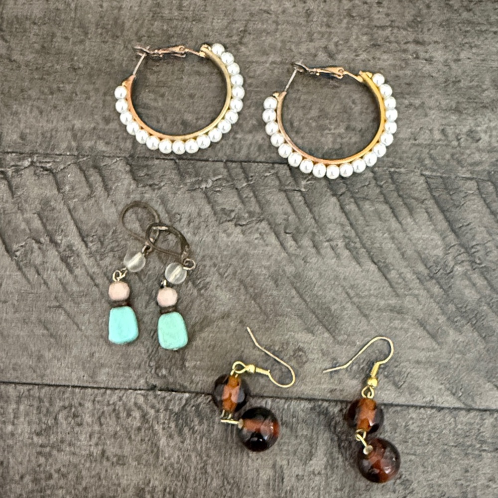 Hoop and Drop Earring bundle - Picture 8 of 10